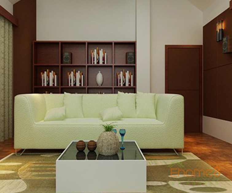 119㎡三房一廳中式風(fēng)格視聽室裝修效果圖9516