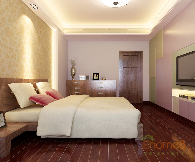 119㎡三房一廳中式風(fēng)格臥室裝修效果圖951254