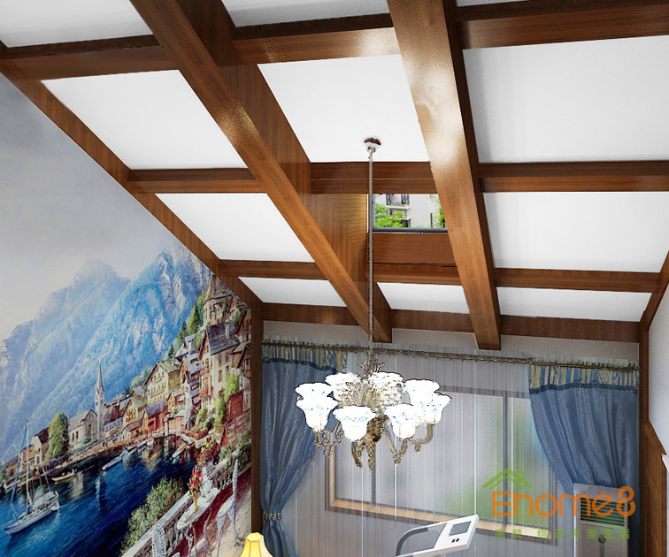 168㎡躍層地中海原木風格天花板裝修效果圖.jpg